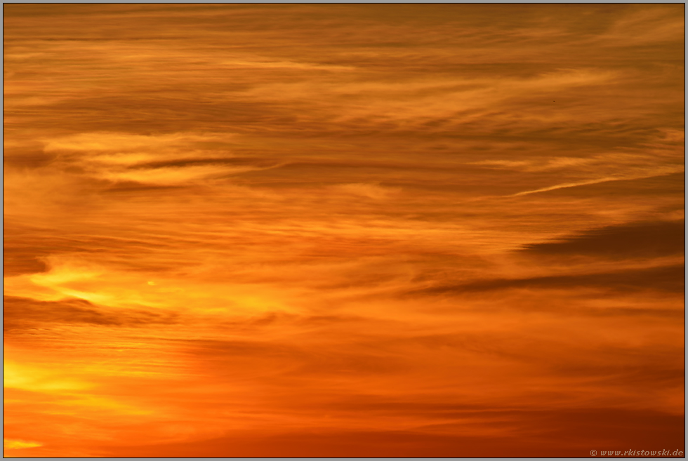 der Himmel brennt... Abendröte *Spätsommer*, Himmelsfärbung bei Sonnenuntergang